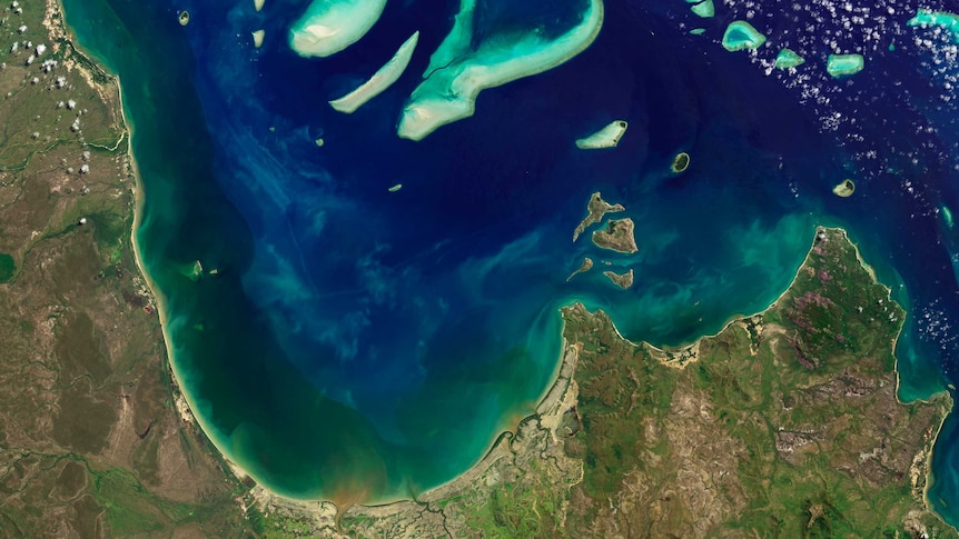 Aerial view of Princess Charlotte Bay, North Queensland