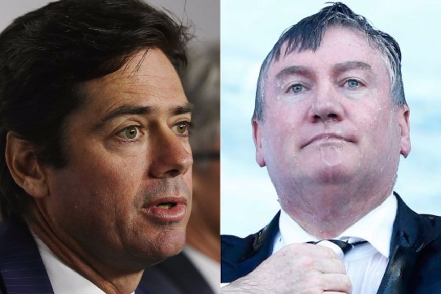 Composite of Gillon McLachlan and Eddie McGuire