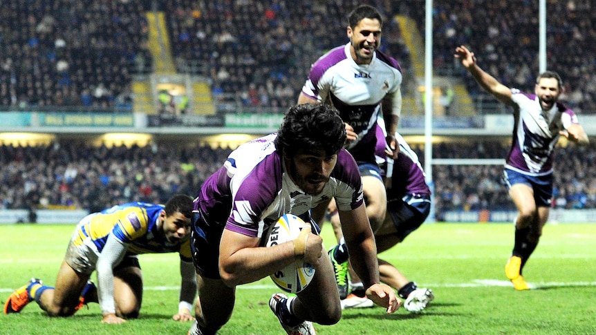 Try time ... Tohu Harris scores for the Storm