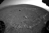 NASA's Curiosity rover leaves it mark on Mars.