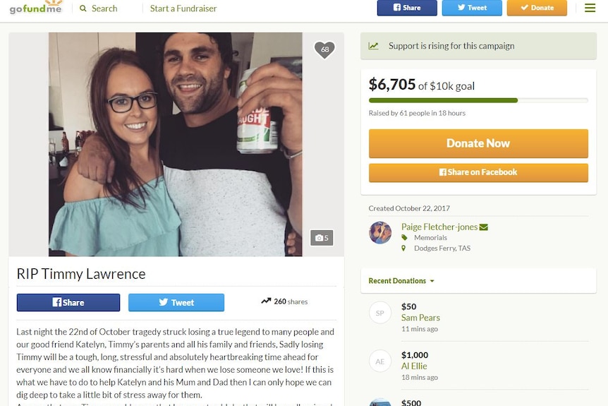 GoFundMe RIP Timmy Lawrence