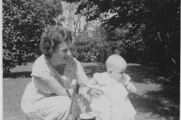 David Lacey with his adoptive mother Yvonne Lacey.