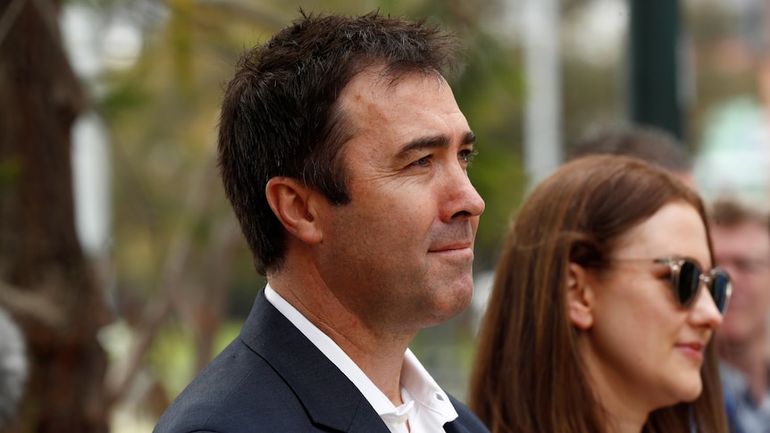 Brad Scott at a North Melbourne media event in 2022.