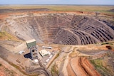An aerial view of a giant mine