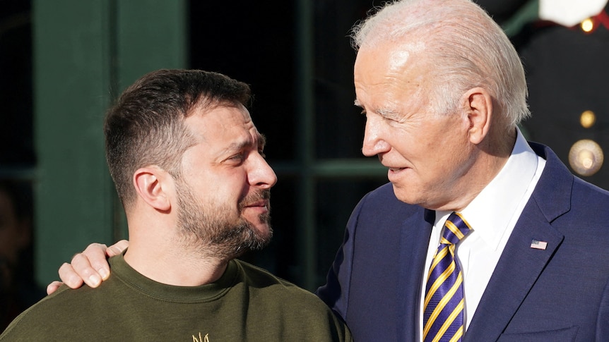 U.S. President Joe Biden welcomes Ukraine's President Volodymyr Zelenskyy