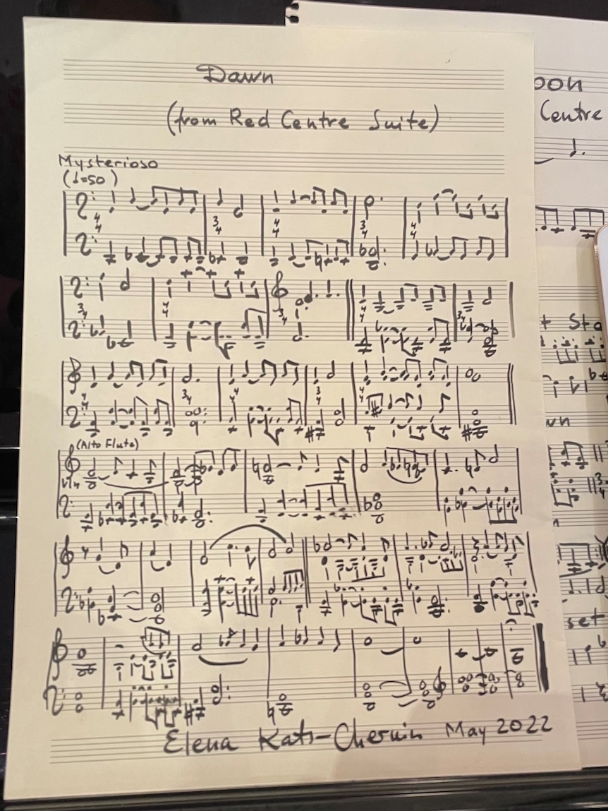 Hand written music notes on music paper.