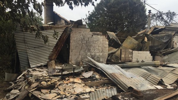 House destroyed by fire at Barnawartha