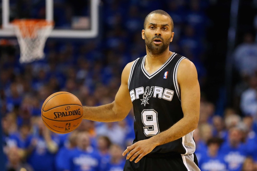 Tony Parker in action for the Spurs