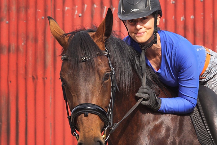 Kirrilly Thompson riding a horse