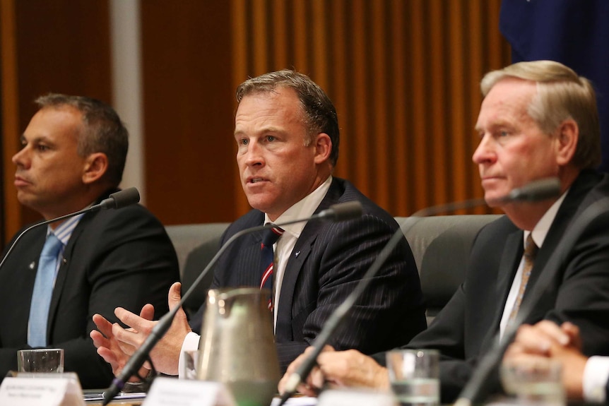 Tasmanian Premier Will Hodgman addresses press conference after COAG meeting, 17 April 2015