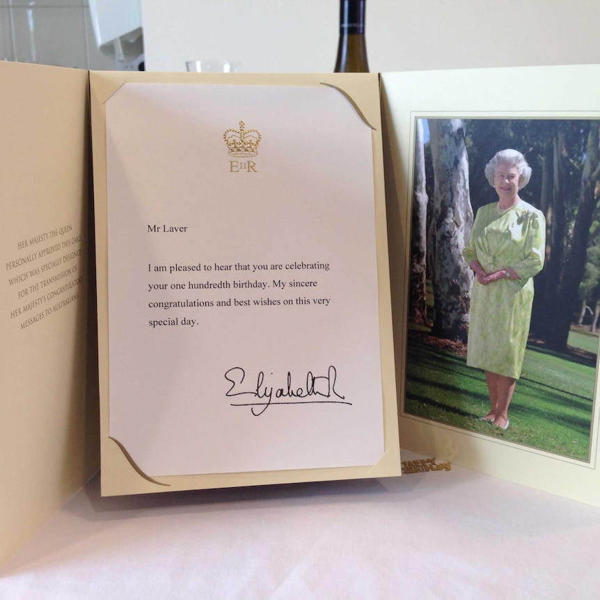 Centurion Jack Laver's letter from the Queen