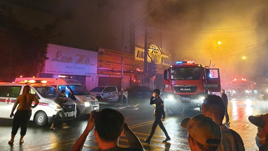 Vietnam karaoke bar fire kills 12 as others jump from second and third floors to escape flames – ABC News