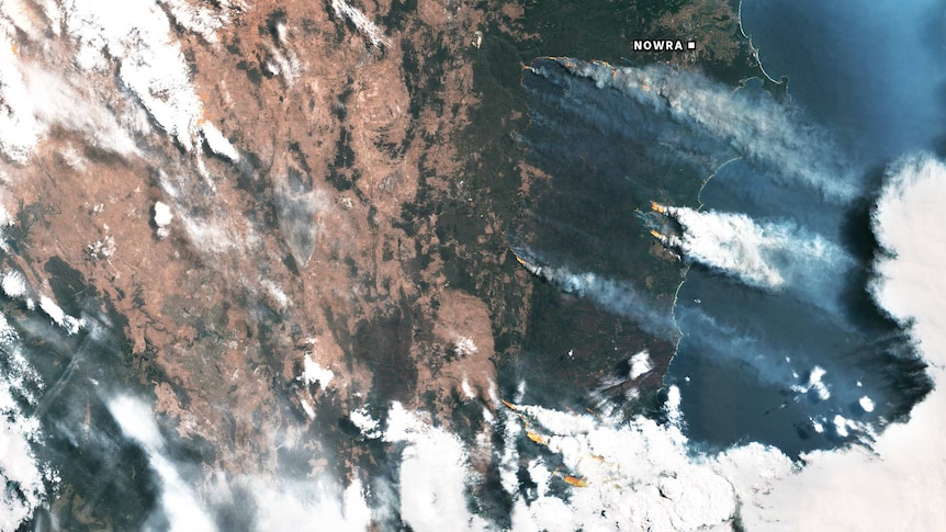 Satellite imagery of Nowra and NSW east coast