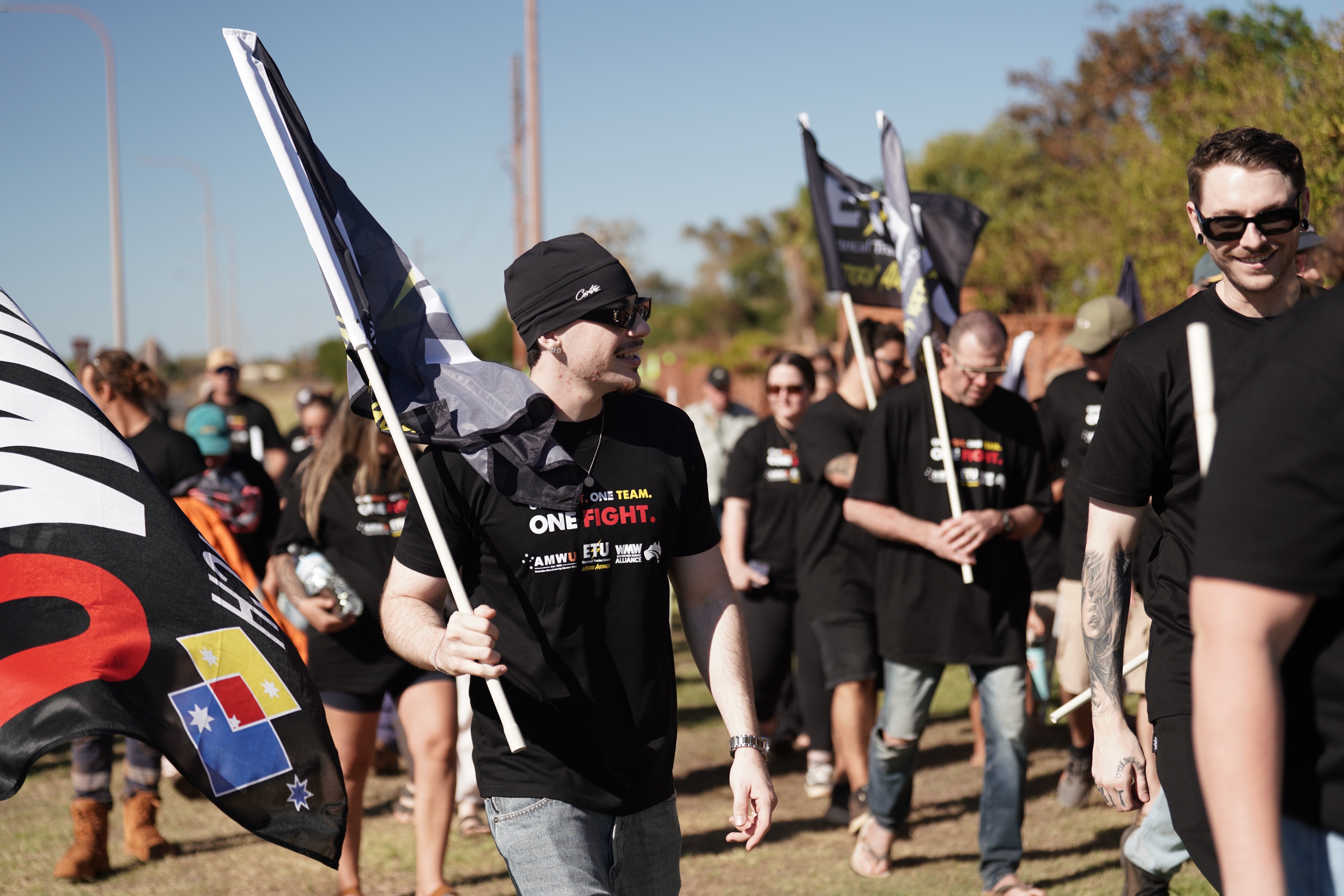 BHP staff down tools for historic strike in Western Australia