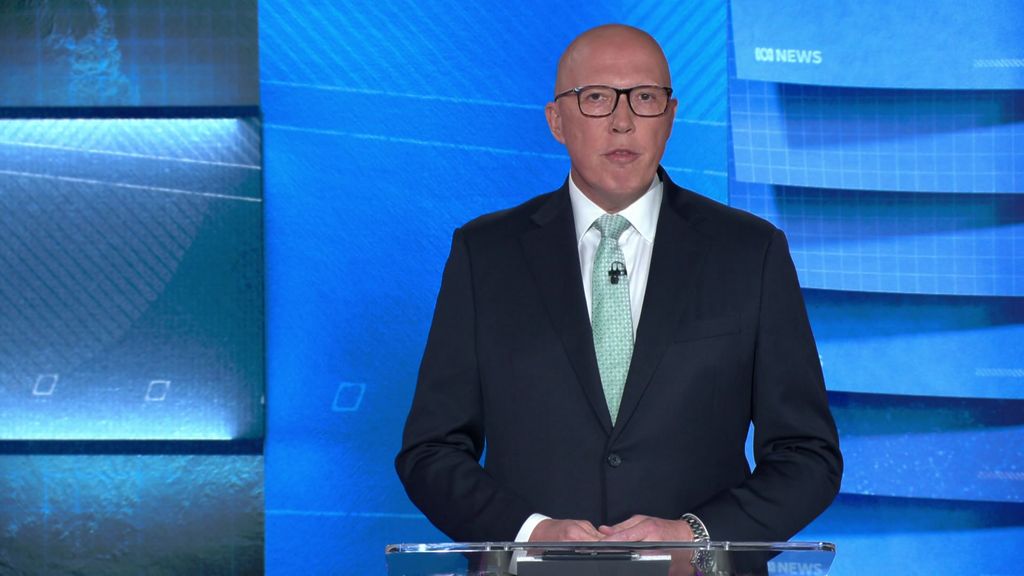 Peter Dutton delivers opening statement in ABC NEWS Leaders Debate ...