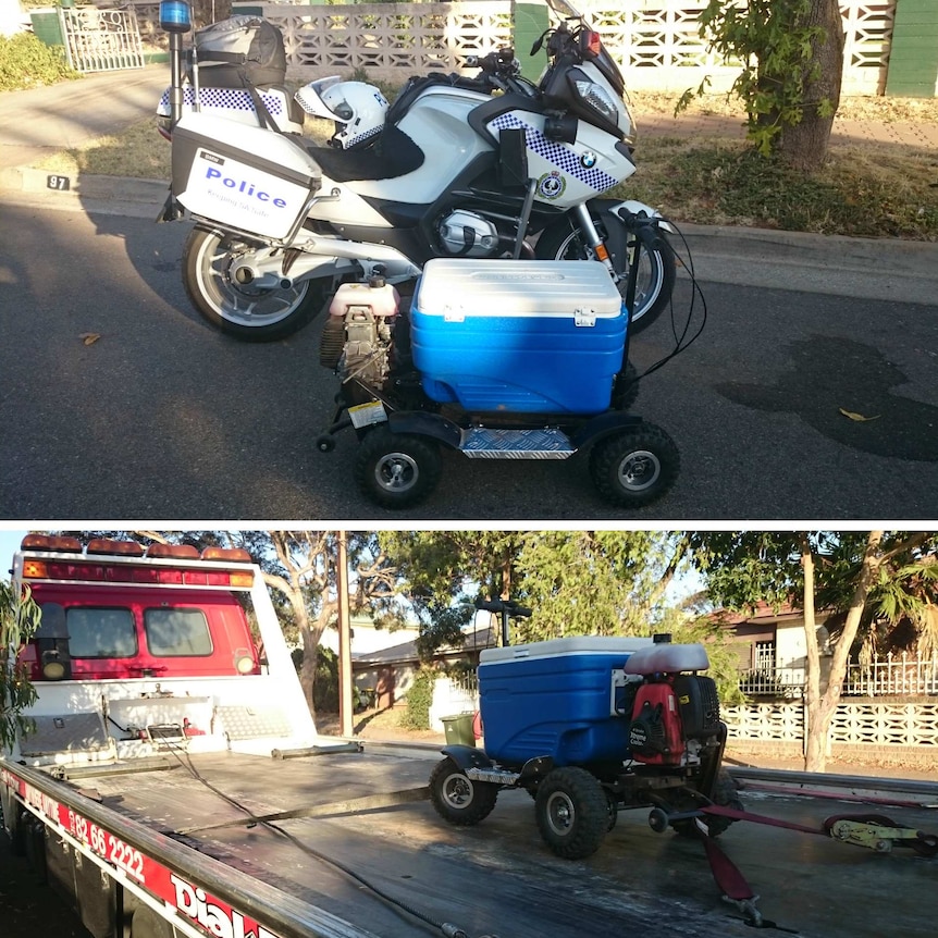 Adelaide man reported for driving motorised Esky