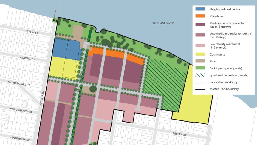 Draft Master Plan for development of Bulimba Barracks in Brisbane