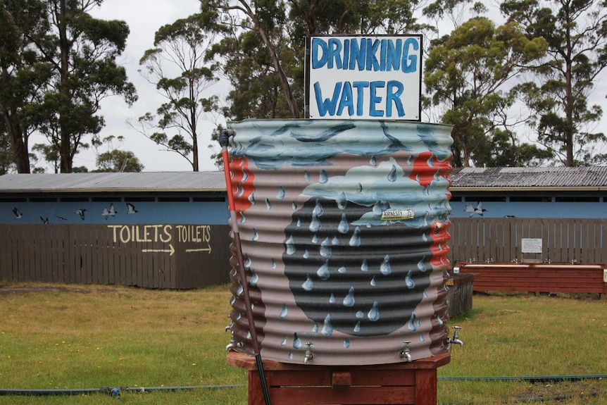 A drinking water station at Falls Festival, Marion Bay