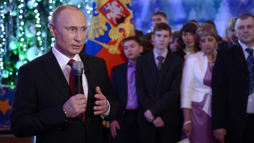 Russian president Vladimir Putin delivers New Years address