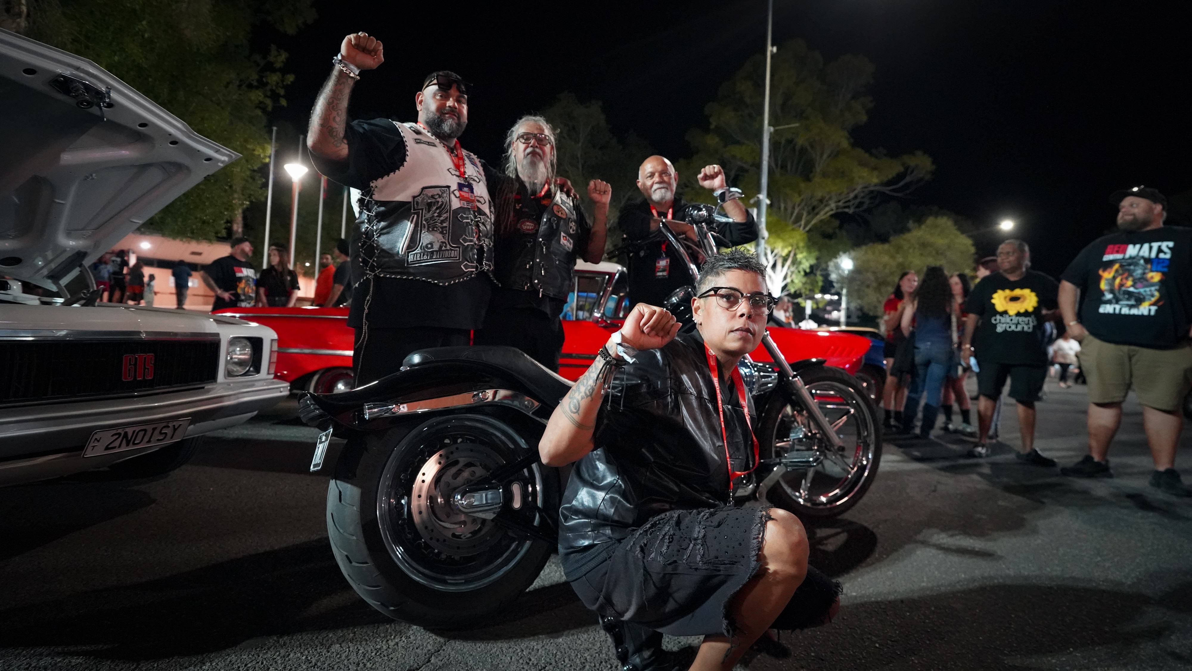 More than 100 motorbikes tear through outback pub in world record attempt