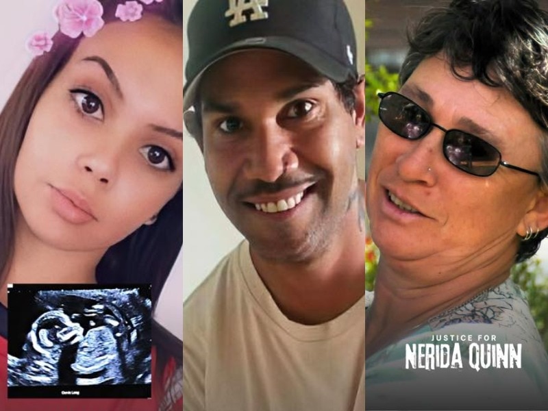 Duas mulheres e um homem numa imagem composta.