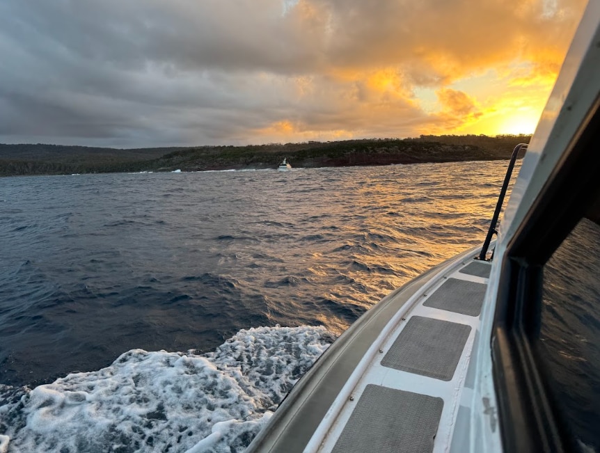 a sunset over the ocean