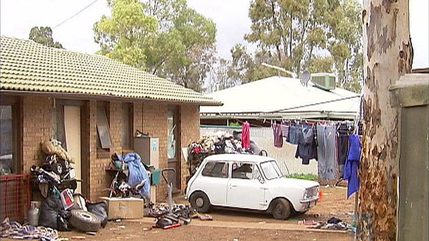 Backyard of the house where the neglect occurred