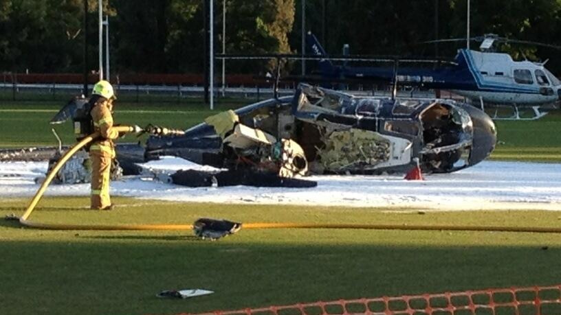 Chopper crash in Melbourne