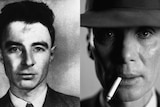 J. Robert Oppenheimer (L) is portrayed by Cillian Murphy (R) in Christopher Nolan's upcoming biopic.