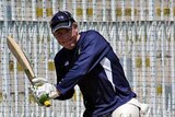 Brad Haddin bats in nets during Australia A tour of India