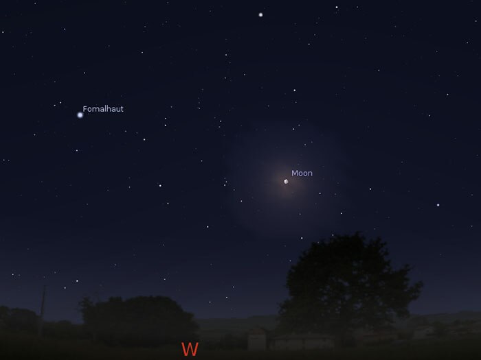 Map showing position of Moon on September 17