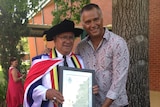 A photo of Stan Grant and his father