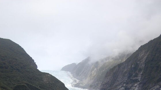 The Franz Josef Glacier in New Zealand.