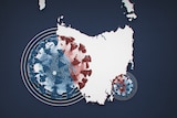 Tasmania and COVID graphic for thumbnail use only.