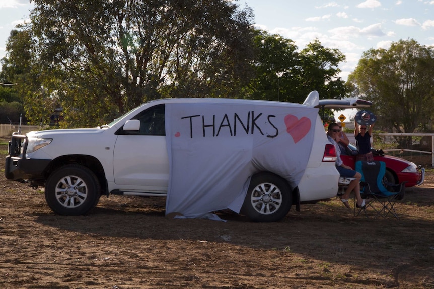 Graziers and their family say thanks to the convoy of 120 trucks