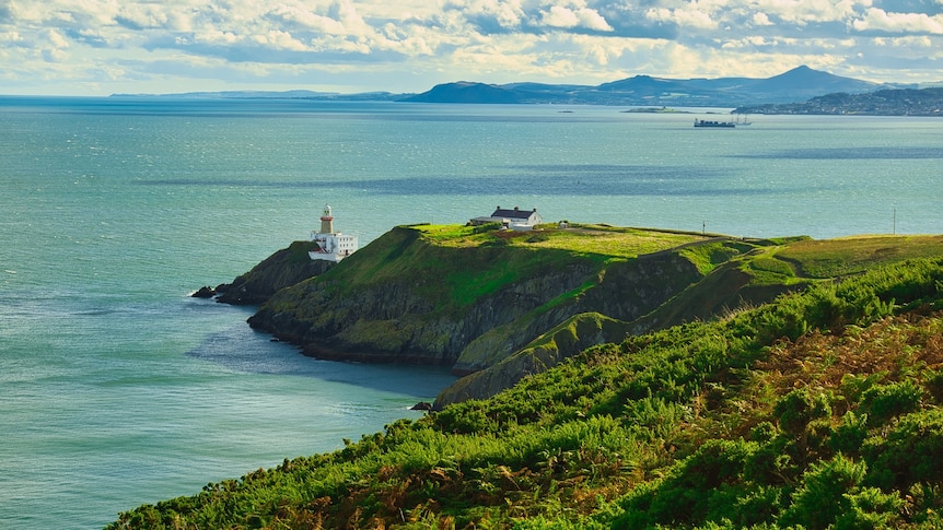 View out over the Irish Sea from the Howth Peninsula east of Dublin.