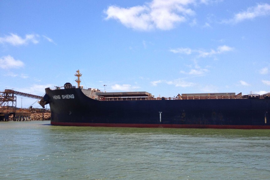 Port Hedland Harbour. Australia’s biggest iron ore port, used by BHP and FMG.