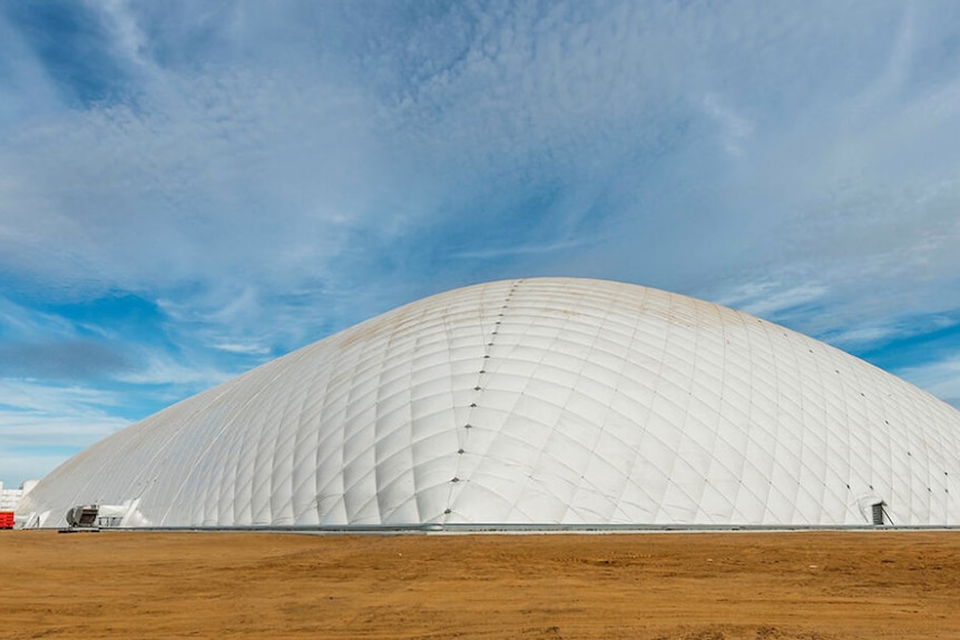 A large air dome structure.