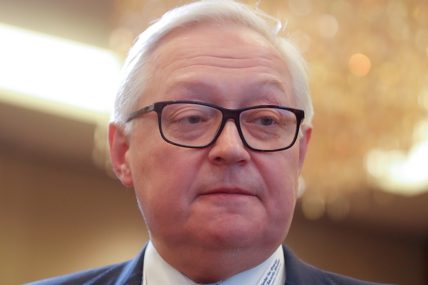 Russian Deputy Foreign Minister Sergei Ryabkov attends a conference
