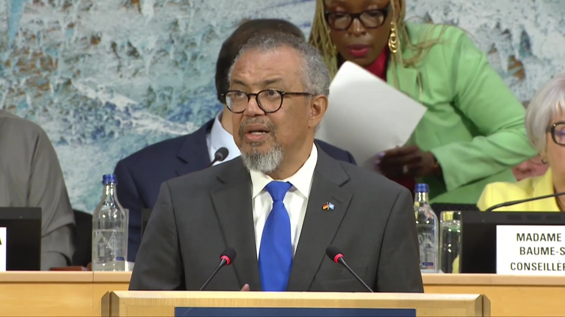 Tedros speaking. 