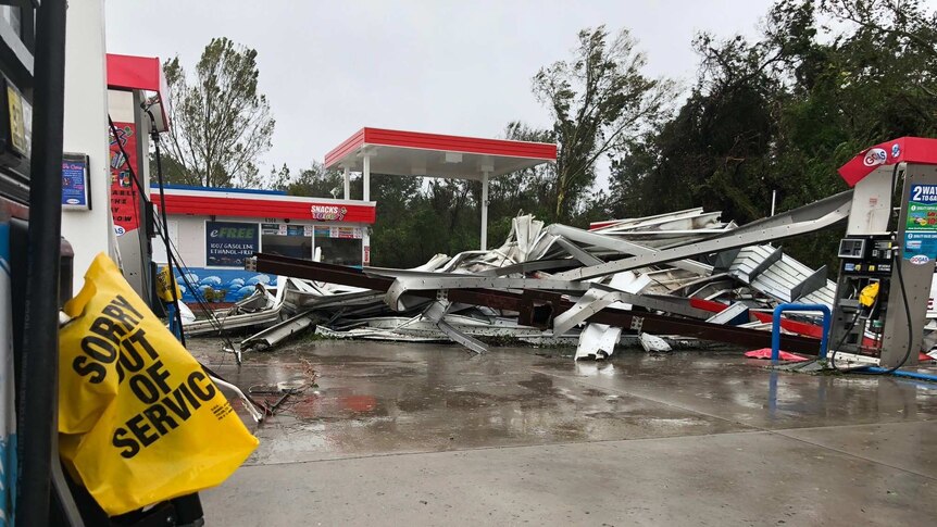 Service station damaged in Wilmington