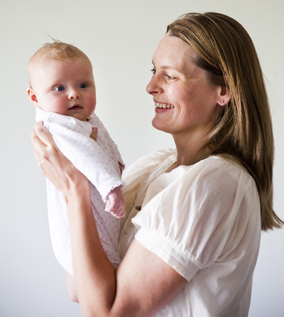 Lara MacEwen holds her baby Stella.