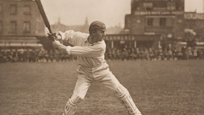 Jumping Out, the famous 1905 photograph by photographer George Beldam of Victor Trumper leaping out to drive.