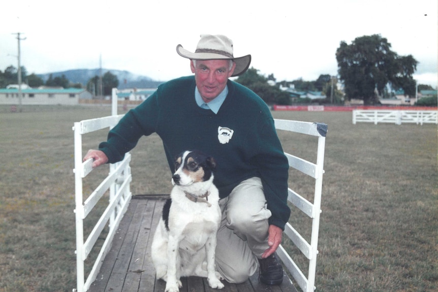 Malcolm Taylor and one of his former dogs 'Chloe'