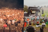 Chase City's Facebook post comparing crowds in West Australia and Tasmania.