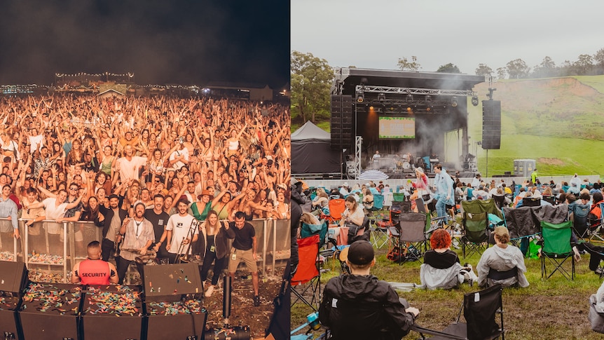 Chase City's Facebook post comparing crowds in West Australia and Tasmania.