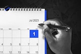 A graphic illustration of July on calendar 