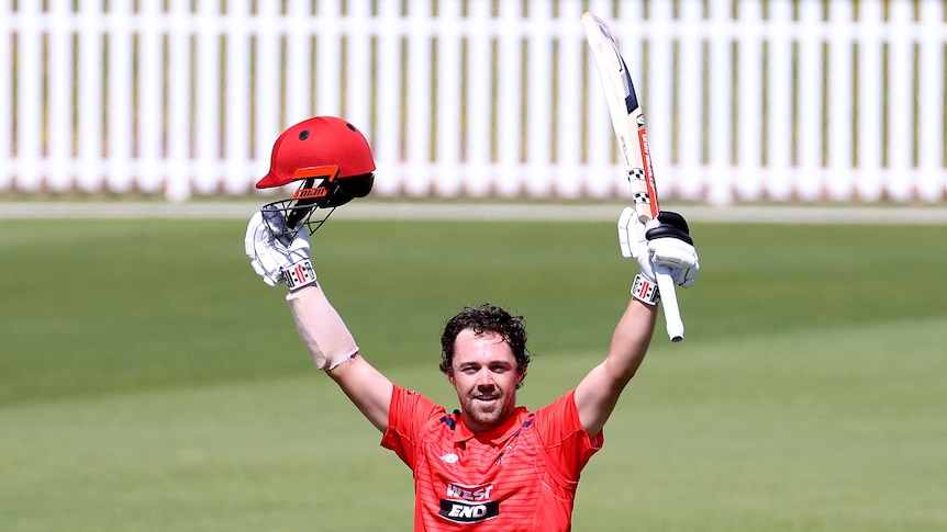 Travis Head smacks incredible one-day cup double century for South Australia against Queensland - ABC News