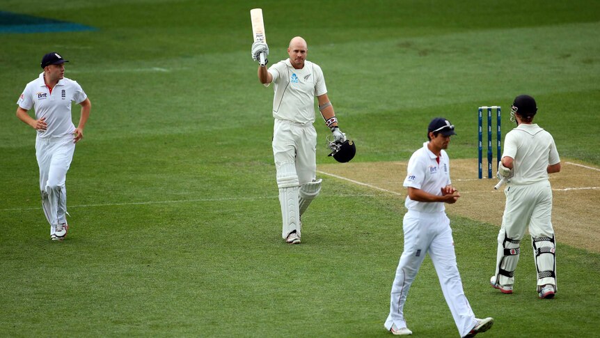Maiden Test ton ... Peter Fulton helped frustrate England in Auckland.