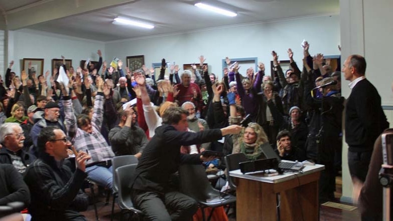 Residents vote down a proposal to explore for coal in the Otways.
